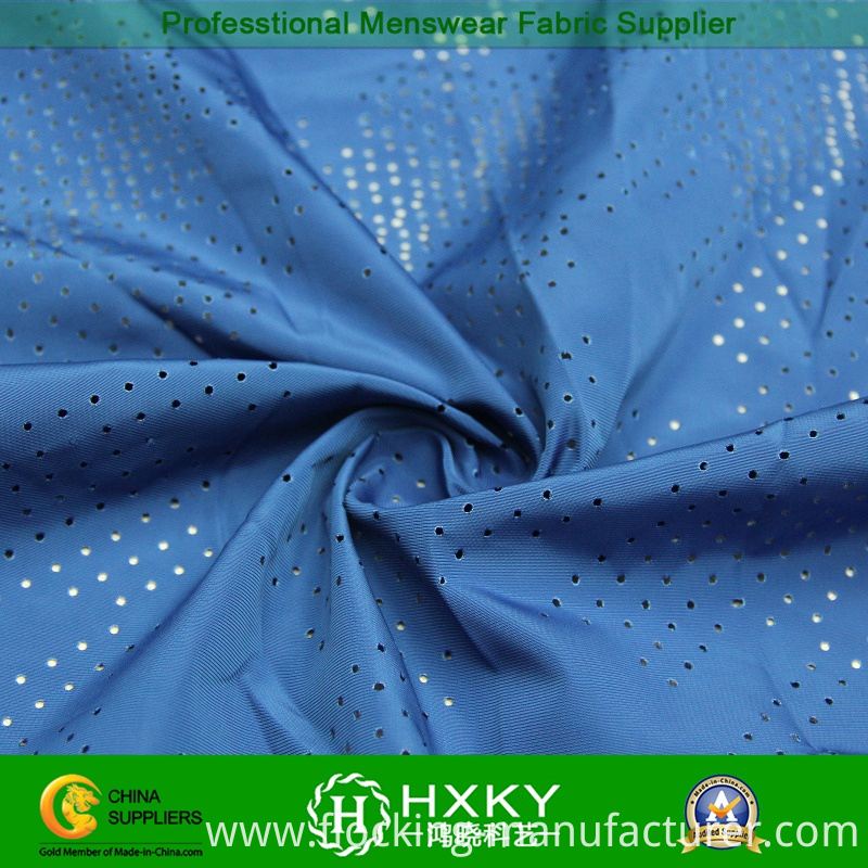 Plain Dyed Perforated Polyester Fabric for Jacket or Lining